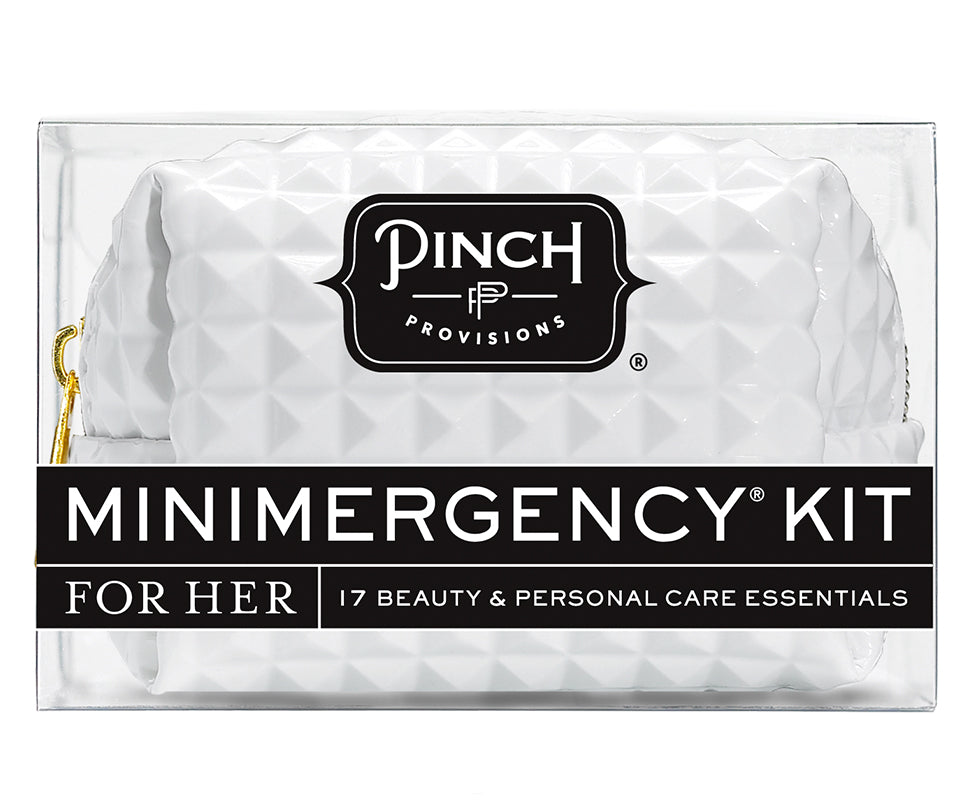 Pinch Provisions Velvet Minimergency Kit for Her, Includes 17 Emergency  Essentials, Compact, Multi-Functional Pouch, Gift for Women, Terracotta 
